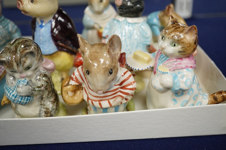 Five Beswick Beatrix Potter characters, and six later Beswick Beatrix Potter figures. (11) largest 11cm high.